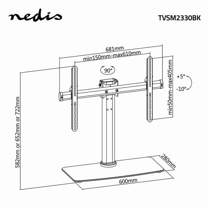 Full-Motion TV-Stänner | 32 - 65" | Max. 45 kg | 3 Héichteniveauen