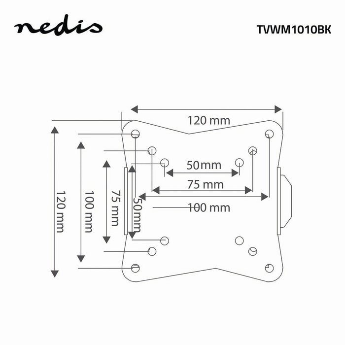 Festen TV Mauerbeugel | 13 - 27" | Max. 30 kg | 20 mm Wanddistanz