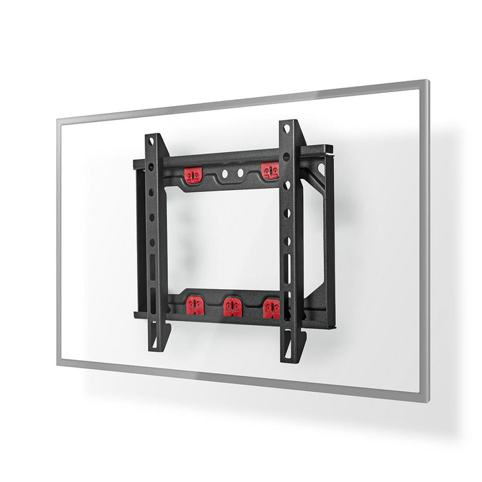 Festen TV-Beugel fir Gipsplack | 13 - 27" | Max. 15 kg | 28 mm Distanz bis Mauer | Schwaarz