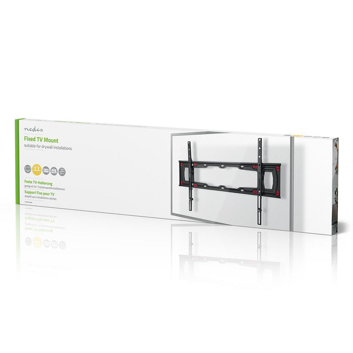 Fixe TV-Beugel fir Gipsplack | 37 - 70" | Max. 40 kg | 28 mm Ofstand bis bei d'Mauer | Schwaarz
