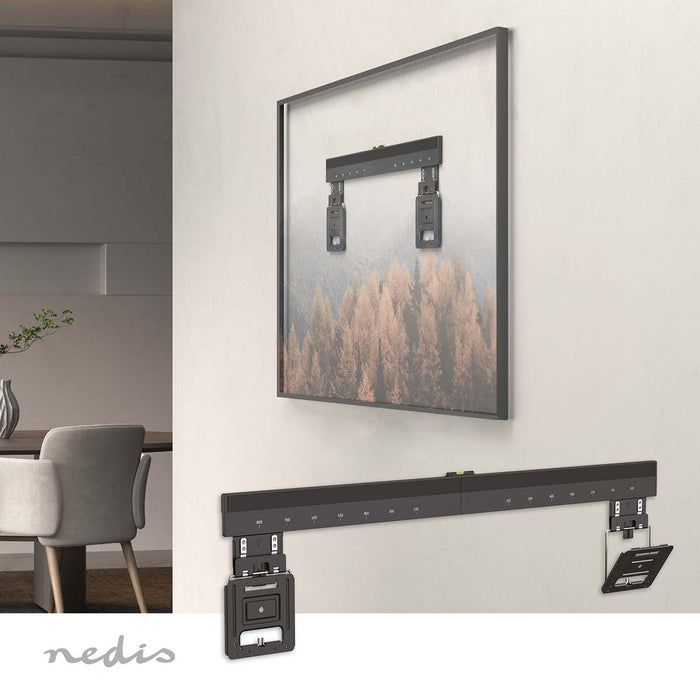 Nedis Fixen TV-Mauerbeugel 43-100 Inch - Ultra dënnen Micro-Gap - Max. 75 kg - Schwaarz - VESA-kompatibel.