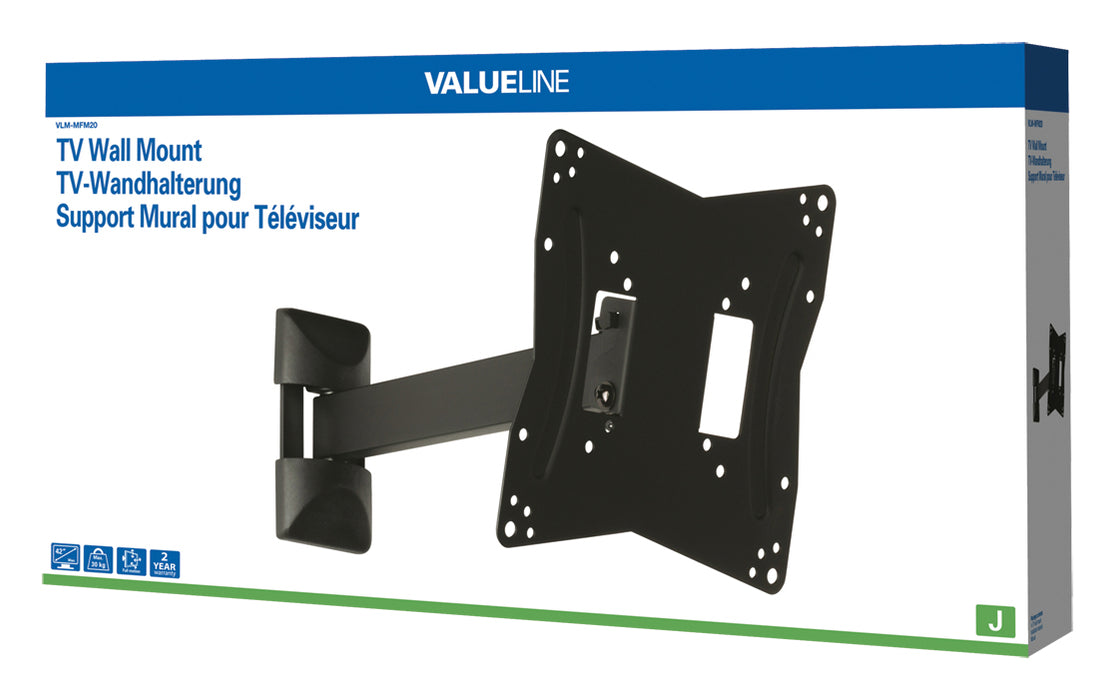 Dréi- a klappbar TV-Wandbügel fir Schiermer bis maximal 42"