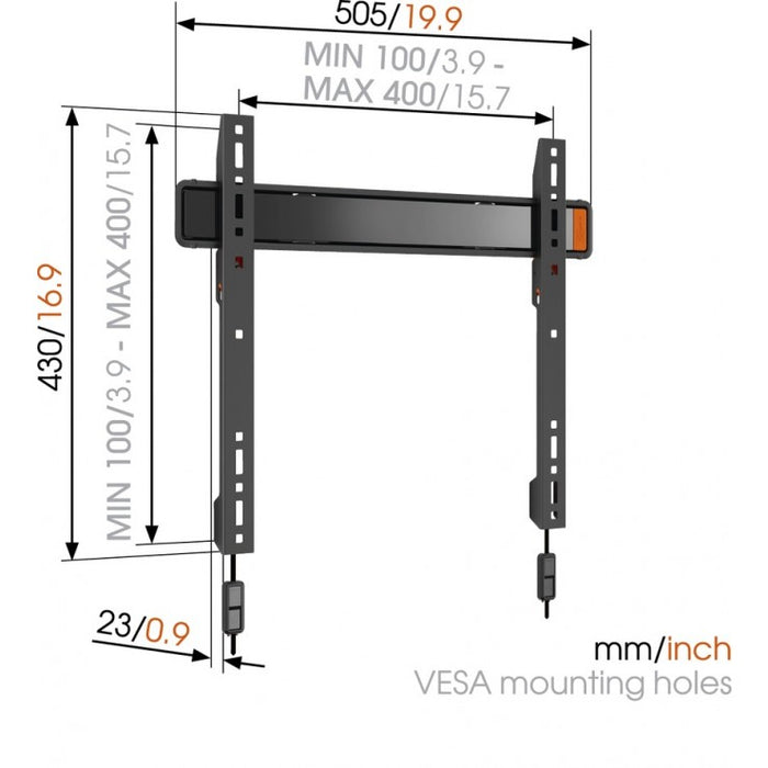 Vogel's WALL 2205 fixen TV Mauerbriet fir Bildschiermer bis zu 55 Zoll
