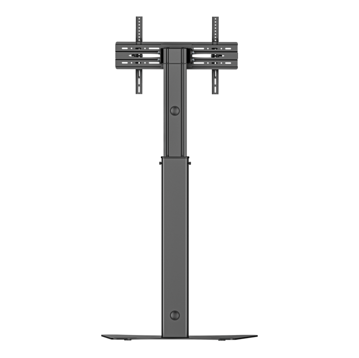 WOLFF MOUNT TV-Buedemstativ Schwaarz – Universelle TV-Stativ 32 bis 70 Inch – An der Héicht verstellbar – VESA bis 800x400 – Max. 50 kg – Fräi stoend