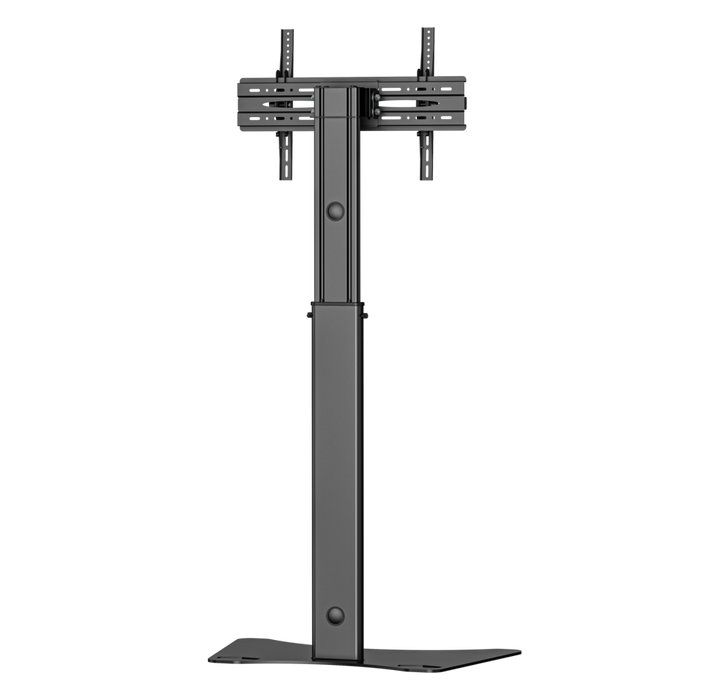 WOLFF MOUNT TV-Buedemstativ Schwaarz – Universelle TV-Stativ 32 bis 70 Inch – An der Héicht verstellbar – VESA bis 800x400 – Max. 50 kg – Fräi stoend