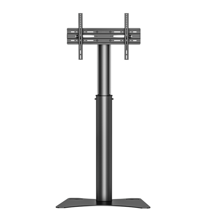 WOLFF MOUNT TV-Buedemstativ Schwaarz – Universelle TV-Stativ 32 bis 70 Inch – An der Héicht verstellbar – VESA bis 800x400 – Max. 50 kg – Fräi stoend