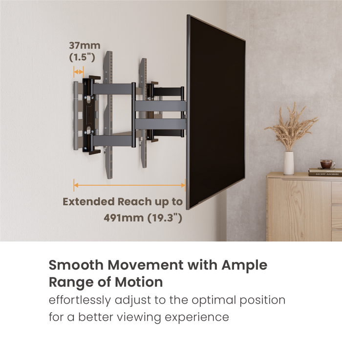 Wolff Mount Heavy Duty TV-Mauerbeugel bis 100 Inch | Ultra platt & Eckmontage