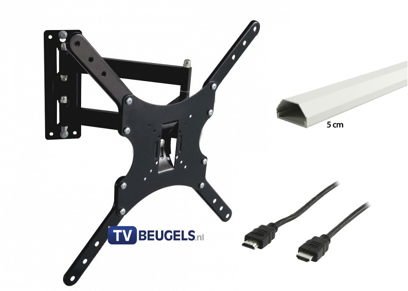Kombi-Pak dréi- a kipbar TV-Halterung fir Écranen bis 46"