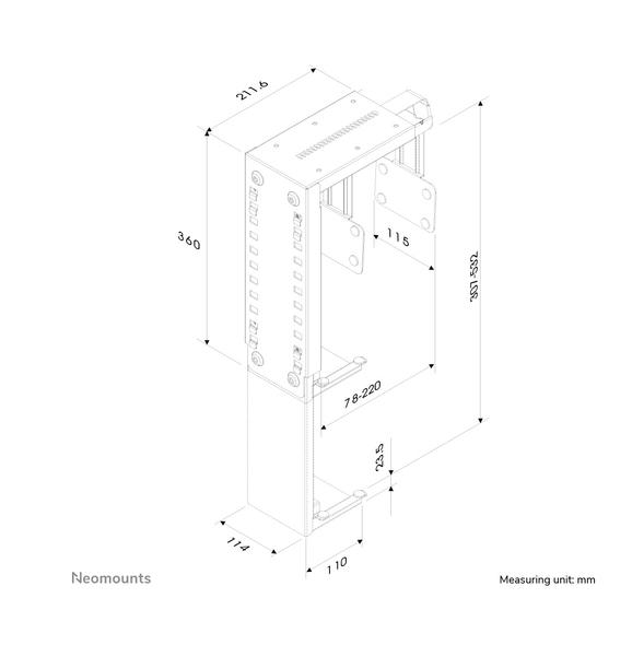 Neomounts CPU-D100 schwaarz Computerbeugel