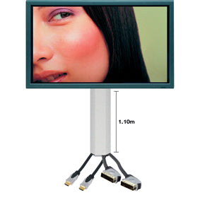 Kabelkanal TV Aluminium wäiss 5cm breet