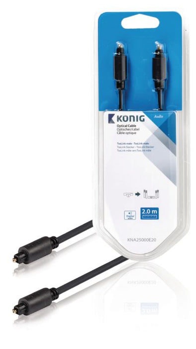 König Digital Audiokabel TosLink Stecker (männlech)