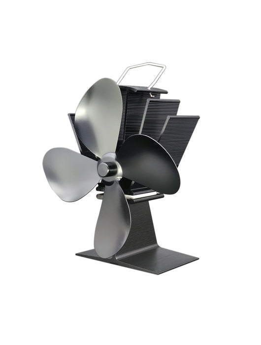 Kamäin-Ventilator Holzueweckel mat 4 Blieder - Eco Fan - Hëtzt ugedriwwene Ventilator