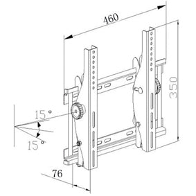 Kippbar TV-Mauerbeugel fir Schiermer bis 37 inch