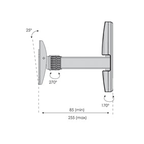 2-Wee TV-Mauerbeugel fir Schiermer bis 23 inch