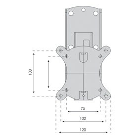 2-Wee TV-Mauerbeugel fir Schiermer bis 23 inch
