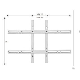 VESA Adapter vu VESA 100 bis maximal VESA 200x400